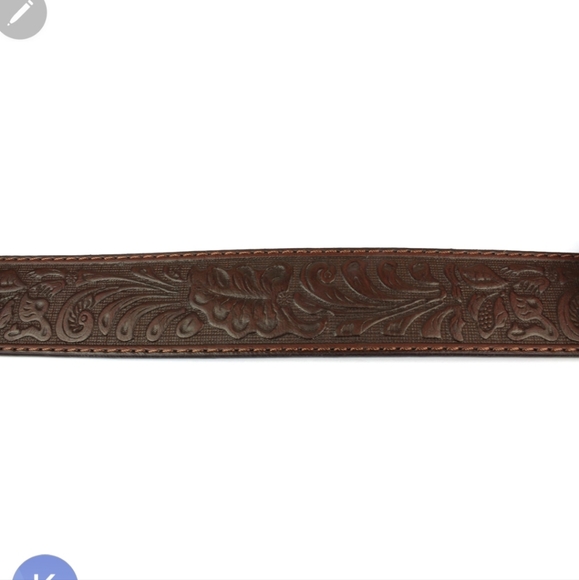 New western floral embossed brown leather belt various sizes please ask - Picture 4 of 5